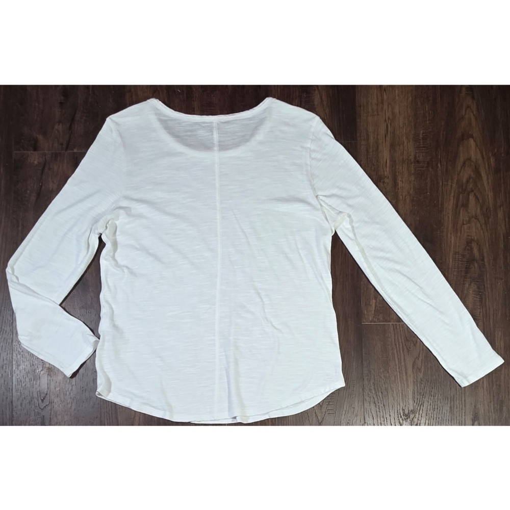 Banana Republic Thin White Long Sleeve Tee - Picture 2 of 6